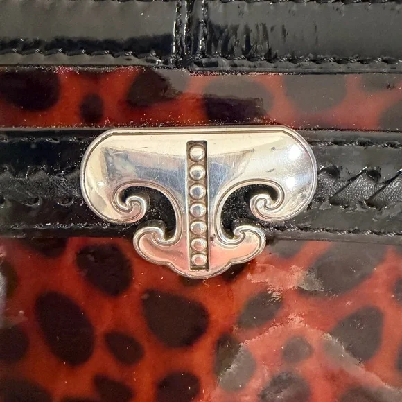 Brighton Animal Print Crossbody Wallet with Black Trim - LIKE NEW! - Picture 8 of 13